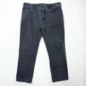 James Perse Jeans Mens 34x25 Slub Cotton Drill Pant 5 Pocket Button Fly Grey